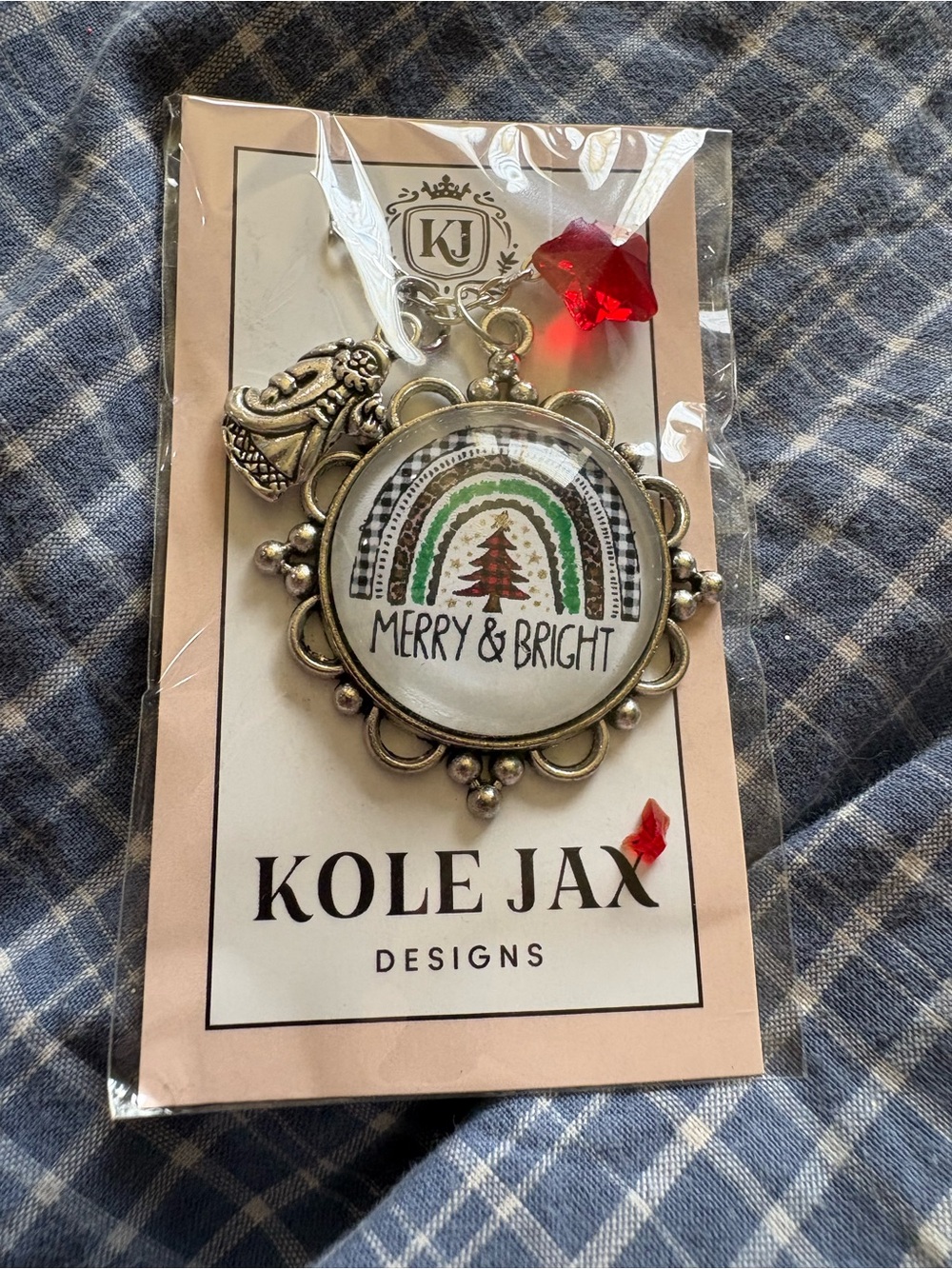 Kole Jax Merry & Bright Pendant Necklace - Red and Green Accents